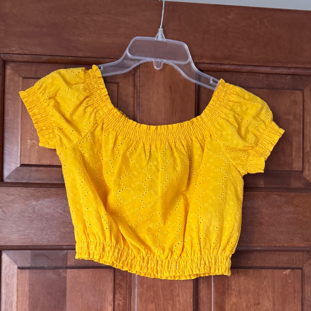 Embroidered Cotton Crop Top